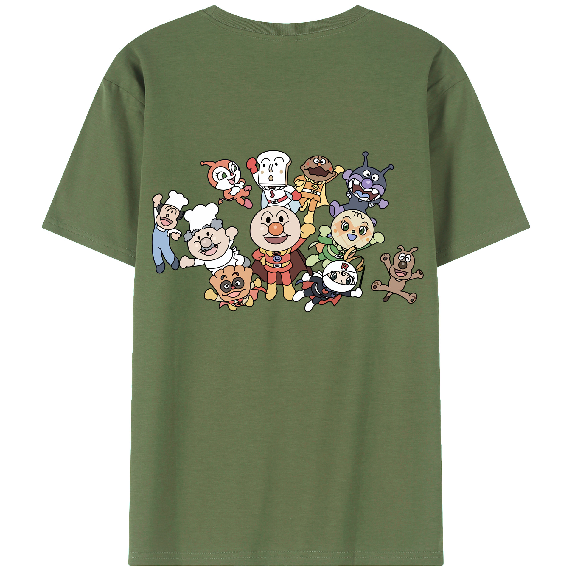 （画像用） アンパンマン Anpanman 綿100％ メンズ半袖Tシャツ（バックプリント） 通気性